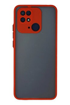 CepteToptan Xiaomi Redmi 10C Kılıf Montreal Silikon Kapak - Kırmızı - DROPX5191-4901