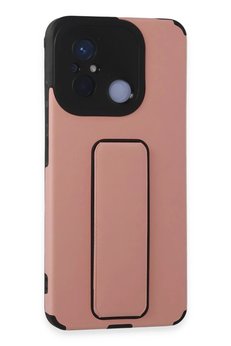 CepteToptan Xiaomi Redmi 12C Kılıf Mega Standlı Silikon - Pudra - DROPX1690-3410