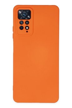 CepteToptan Xiaomi Redmi Note 11 Pro Kılıf Nano içi Kadife Silikon - Turuncu - DROPX4130-2310