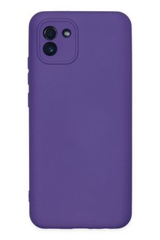 CepteToptan Samsung Galaxy A03 Kılıf Nano içi Kadife Silikon - Mor - DROPX6011-1047