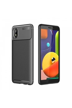 CepteToptan Samsung Galaxy A01 Core Kılıf Auto Focus Karbon Kapak - Siyah - DROPX7298-2124