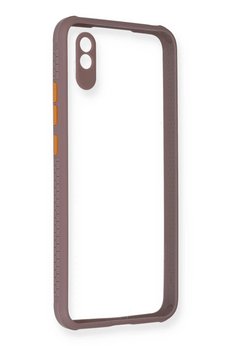 CepteToptan Xiaomi Redmi 9A Kılıf Miami Şeffaf Silikon - Açık Mor - DROPX9661-7403