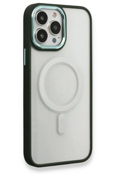 CepteToptan iPhone 14 Pro Kılıf Room Magneticsafe Silikon - Köknar Yeşili - DROPX8292-8487