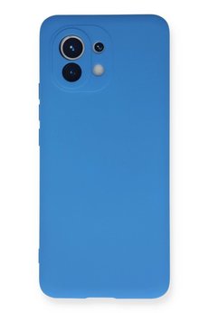CepteToptan Xiaomi Mi 11 Kılıf Nano içi Kadife Silikon - Mavi - DROPX9951-2543