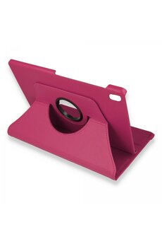 CepteToptan M10 FHD Plus X606F Kılıf 360 Tablet Deri Kılıf - Pembe - DROPX8958-6642