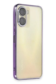 CepteToptan Vivo Y16 Kılıf Lensli Silikon - Mor - DROPX8644-8585