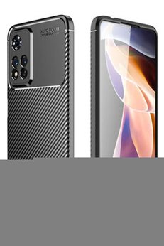 CepteToptan Xiaomi Redmi Note 11 Pro Plus 5G Kılıf Auto Focus Karbon Kapak - Siyah - DROPX9192-9428