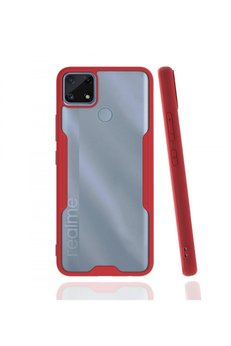 CepteToptan Realme C25 Kılıf Platin Silikon - Kırmızı - DROPX7121-7477
