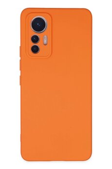 CepteToptan Xiaomi Mi 12 Lite Kılıf Nano içi Kadife Silikon - Turuncu - DROPX9056-5195