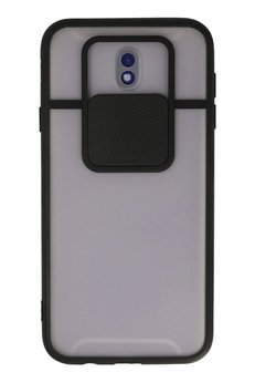 CepteToptan Samsung Galaxy J7 Pro / J730 Kılıf Palm Buzlu Kamera Sürgülü Silikon - Siya - DROPX1003-9704