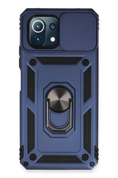 CepteToptan Xiaomi Mİ 11 Lite Kılıf Pars Lens Yüzüklü Silikon - Lacivert - DROPX8250-2570