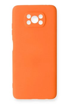 CepteToptan Xiaomi Pocophone X3 Kılıf Nano içi Kadife Silikon - Turuncu - DROPX8161-1661
