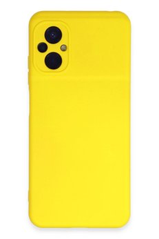 CepteToptan Xiaomi Poco M5 Kılıf Nano içi Kadife Silikon - Sarı - DROPX9358-8825
