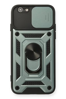 CepteToptan iPhone 6 Kılıf Pars Lens Yüzüklü Silikon - Yeşil - DROPX9086-6269