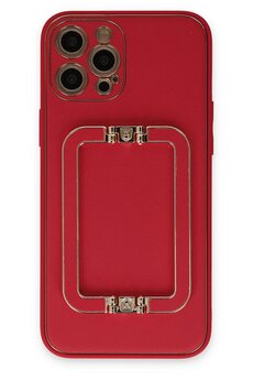 CepteToptan iPhone 12 Pro Kılıf Coco Elit Kapak - Kırmızı - DROPX4529-3474