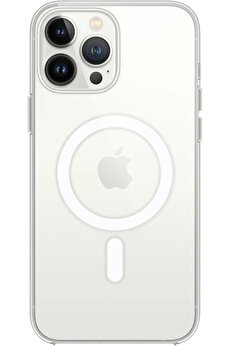 nerede bulurum iPhone 15 Pro Kılıf Magneticsafe Şeffaf Silikon - Şeffaf