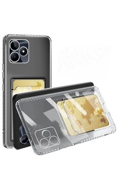 CepteToptan Realme Note 50 4G Kılıf Kart Şeffaf Silikon - Şeffaf - DROPX7636-1152