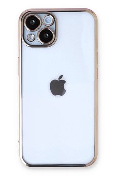 CepteToptan iPhone 13 Kılıf Lensli Silikon - Gold - DROPX8037-8571