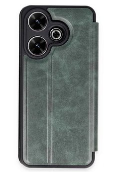 CepteToptan Xiaomi Redmi 13 4G Kılıf Flip Cover - Koyu Yeşil - DROPX2473-6698