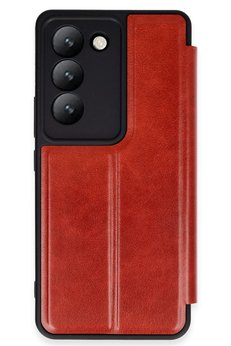 CepteToptan Vivo V30 Lite 4G Kılıf Flip Cover - Kırmızı - DROPX6182-3069