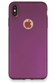 CepteToptan iPhone XS Max Kılıf First Silikon - Mürdüm - DROPX2808-2725