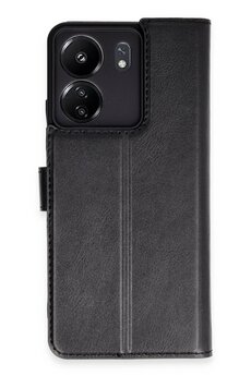 CepteToptan Xiaomi Redmi 13C Kılıf Trend S Plus Kapaklı Kılıf - Siyah - DROPX3811-1472
