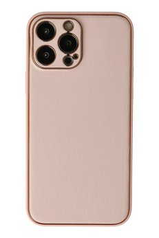 CepteToptan iPhone 13 Pro Kılıf Coco Deri Silikon Kapak - Pudra - DROPX3446-7890