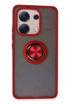 CepteToptan Xiaomi Redmi Note 13 4G Kılıf Montreal Yüzüklü Silikon Kapak - Kırmızı - DROPX9907-6025