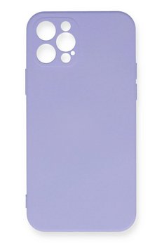 CepteToptan iPhone 12 Pro Max Kılıf Nano içi Kadife Silikon - Lila - DROPX3302-1092
