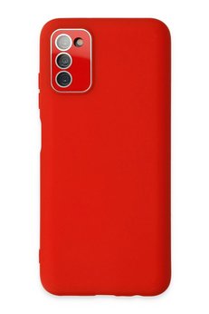 CepteToptan Samsung Galaxy A03S Kılıf Lansman Glass Kapak - Kırmızı - DROPX3538-5951