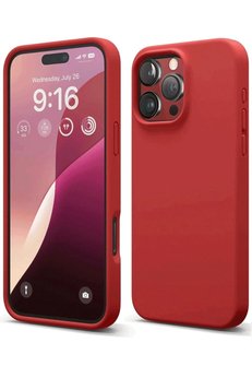 CepteToptan iPhone 16 Pro Max Kılıf Nano içi Kadife Silikon - Kırmızı - DROPX1345-4308
