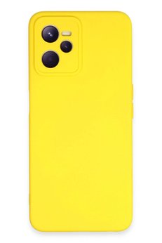 CepteToptan Realme C35 Kılıf Nano içi Kadife Silikon - Sarı - DROPX3520-6275