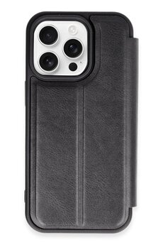 CepteToptan iPhone 14 Pro Max Kılıf Flip Cover - Siyah - DROPX6330-4886