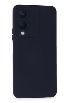 CepteToptan Vivo Y17S Kılıf Nano içi Kadife Silikon - Lacivert - DROPX5458-6132