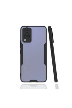 CepteToptan Vivo V21 Kılıf Platin Silikon - Siyah - DROPX1965-4005