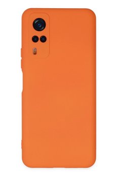 CepteToptan Vivo Y53S Kılıf Nano içi Kadife Silikon - Turuncu - DROPX5109-3170