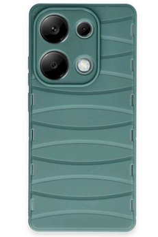 CepteToptan Xiaomi Redmi Note 13 Pro 4G Kılıf Bibercas Silikon Kapak - Koyu Yeşil - DROPX9310-7946