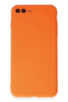 CepteToptan iPhone 7 Plus Kılıf First Silikon - Turuncu - DROPX7758-3501
