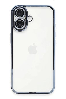 CepteToptan iPhone 16 Plus Kılıf Lensli Silikon - Açık Mavi - DROPX7180-4566