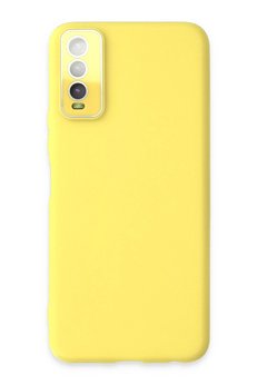 CepteToptan Vivo Y11S Kılıf Lansman Glass Kapak - Sarı - DROPX6301-8976