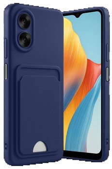 CepteToptan Oppo A38 Kılıf Kelvin Kartvizitli Silikon - Lacivert - DROPX8143-2426