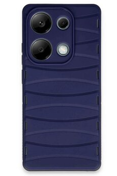 CepteToptan Xiaomi Redmi Note 13 Pro 4G Kılıf Bibercas Silikon Kapak - Lacivert - DROPX9981-3636