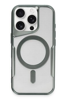 CepteToptan iPhone 16 Pro Max Kılıf Boyi Magsafe Silikon Kapak - Yeşil - DROPX9083-5806