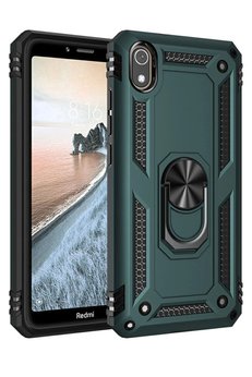 CepteToptan Xiaomi Redmi 7A Kılıf Sofya Yüzüklü Silikon Kapak - Yeşil - DROPX2989-6979