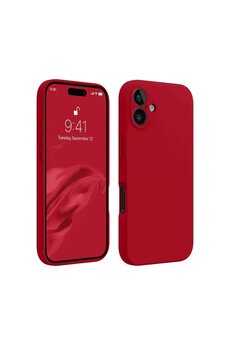 CepteToptan iPhone 16 Kılıf First Silikon - Kırmızı - DROPX5011-5563