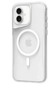 CepteToptan iPhone 16 Plus Kılıf PC Poso Magsafe Kapak - Şeffaf - DROPX6881-3891