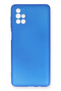 CepteToptan Samsung Galaxy M51 Kılıf First Silikon - Mavi - DROPX9478-7548