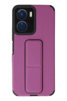 CepteToptan Vivo Y16 Kılıf Mega Standlı Silikon - Mor - DROPX4886-4322
