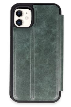 CepteToptan iPhone 11 Kılıf Flip Cover - Koyu Yeşil - DROPX1242-8685