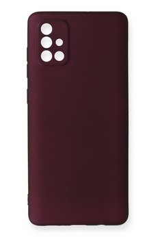 CepteToptan Samsung Galaxy A71 Kılıf First Silikon - Mürdüm - DROPX2583-5842